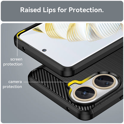 Hülle für Huawei nova 10 SE, Techsuit, Carbon, Schwarz