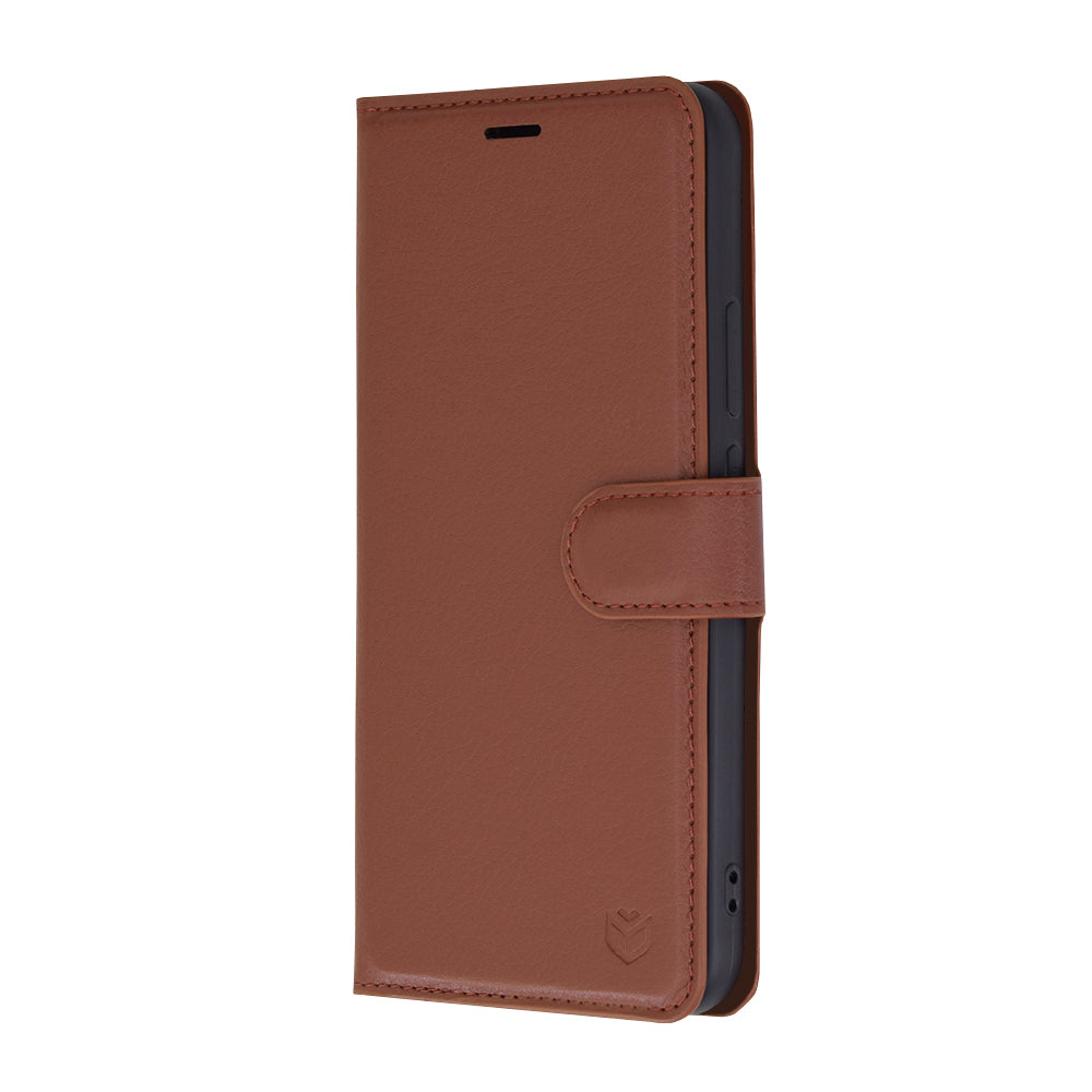 Hülle für Huawei nova 12s / nova 11, Techsuit, Leder-Folio, Braun