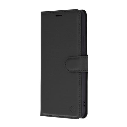 Hülle für Huawei nova 12s / nova 11, Techsuit, Leder-Folio, Schwarz