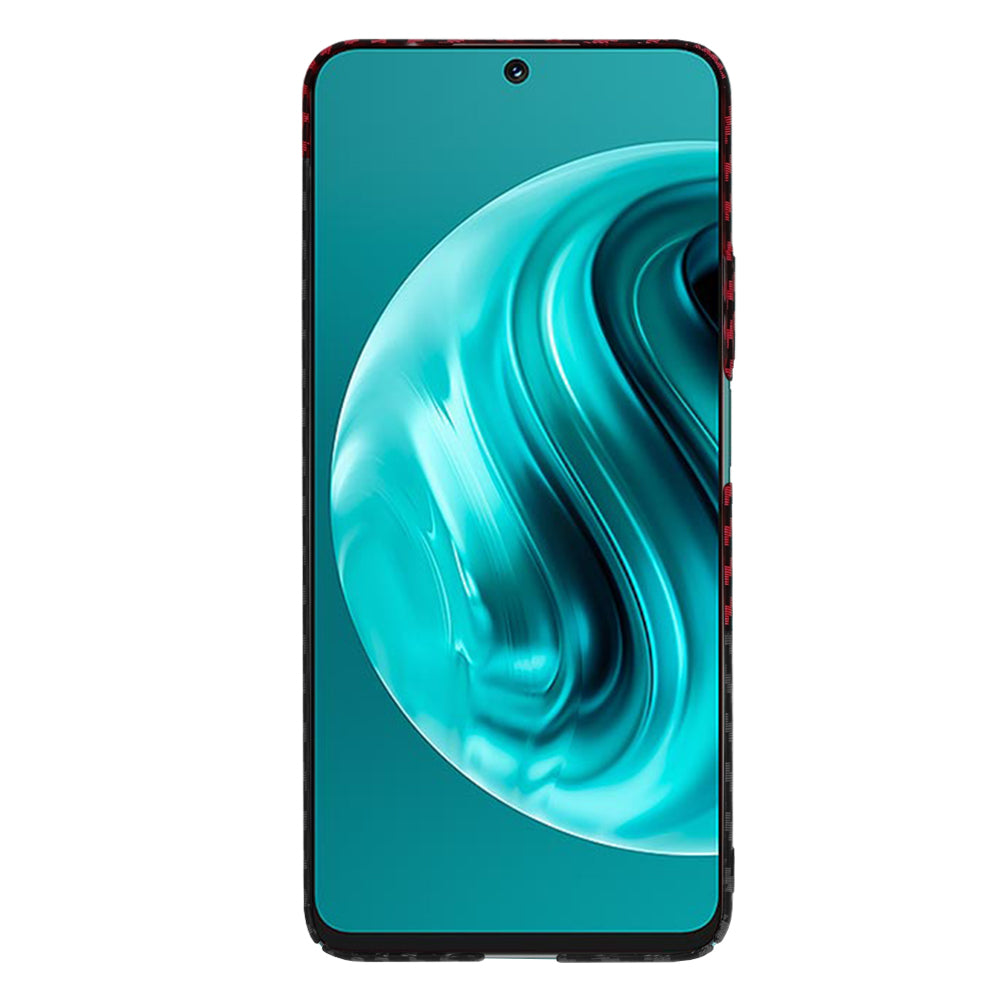 Coque pour Huawei nova 13i / nova 12i, Techsuit, Carbonite FiberShell, Noir Rouge