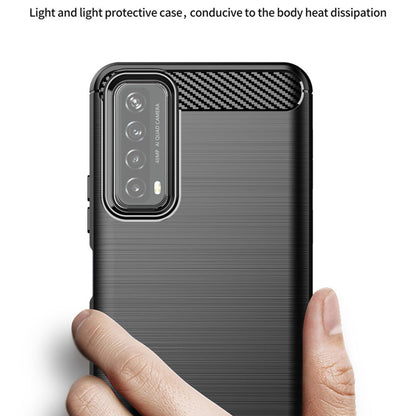 Custodia per Huawei P smart 2021, Techsuit, Carbonio, Nera