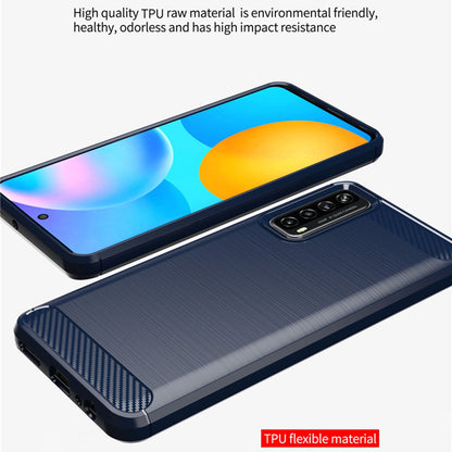 Custodia per Huawei P smart 2021, Techsuit, Carbonio, Nera