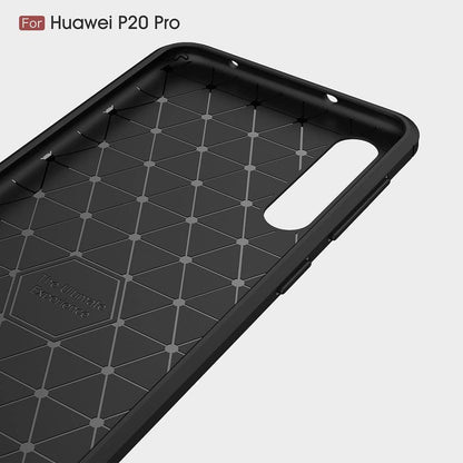 Custodia per Huawei P20 Pro, Techsuit, Carbonio, Nera