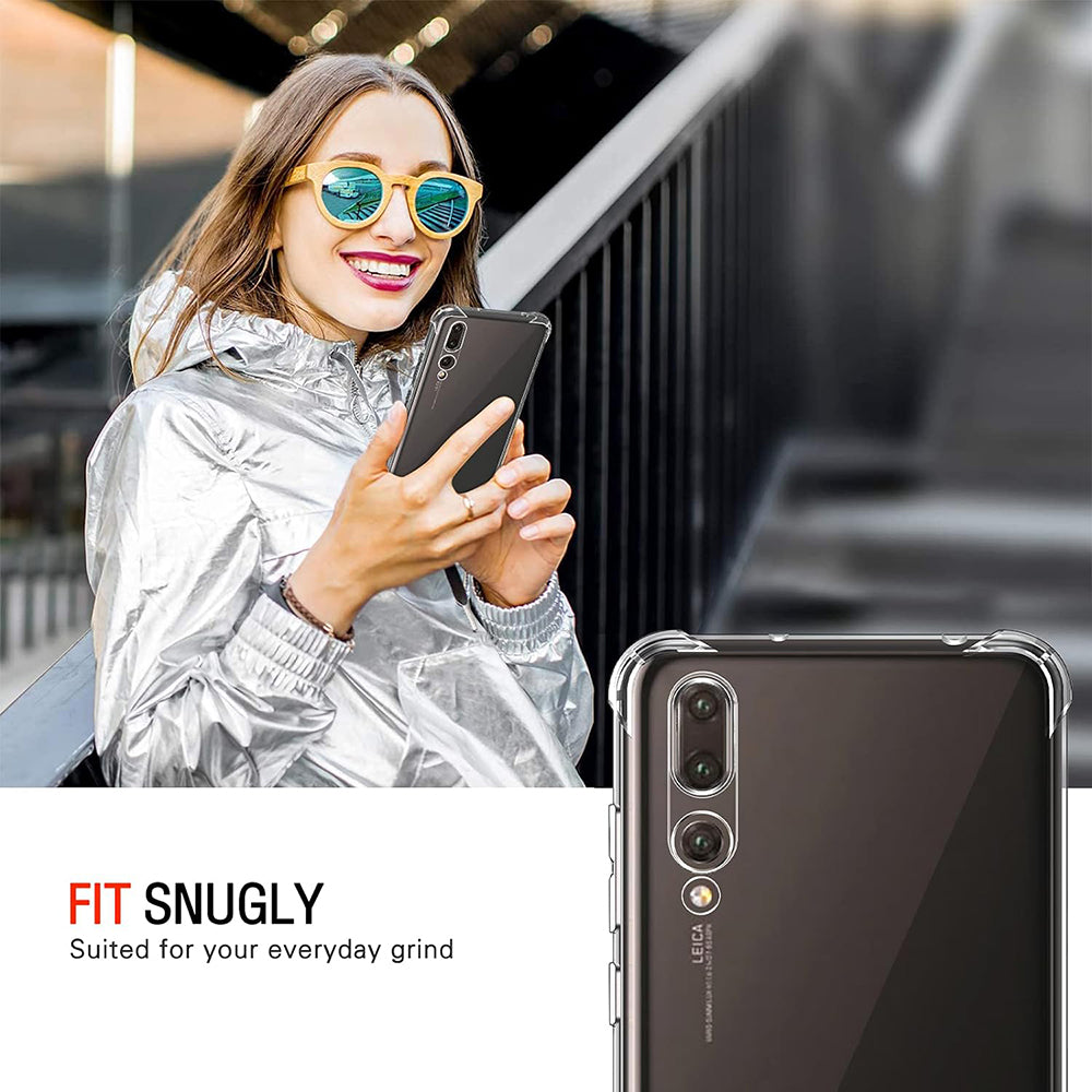 Custodia per Huawei P20 Pro, Techsuit, Shockproof Clear, Trasparente