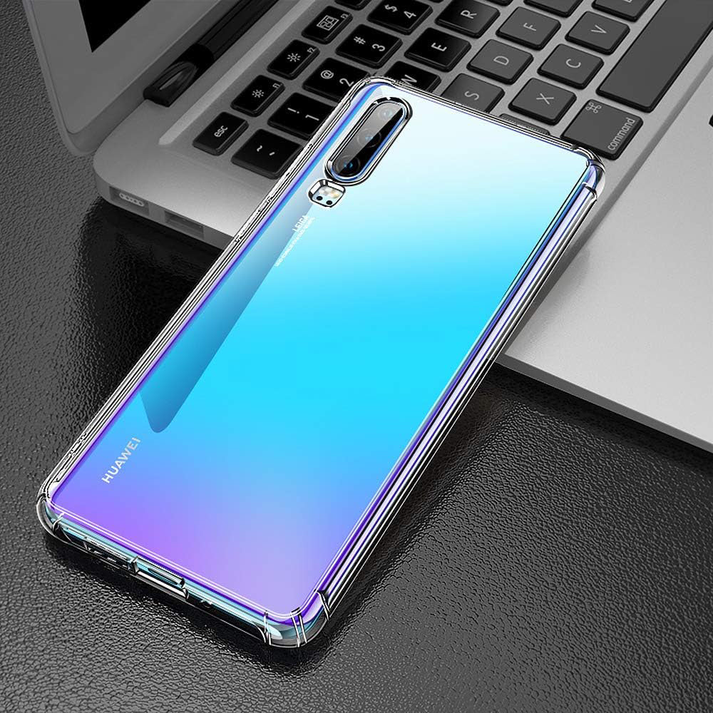Custodia per Huawei P30, Techsuit, Shockproof Clear, Trasparente