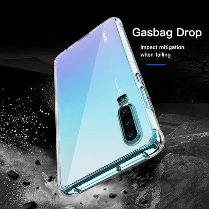 Custodia per Huawei P30, Techsuit, Shockproof Clear, Trasparente