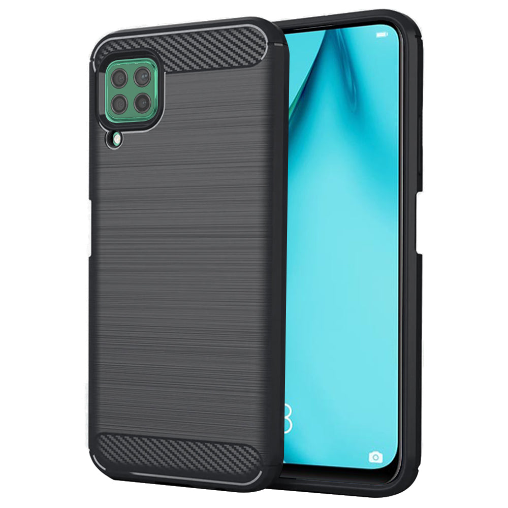 Coque pour Huawei P40 lite 4G, Techsuit, Carbone, Noire