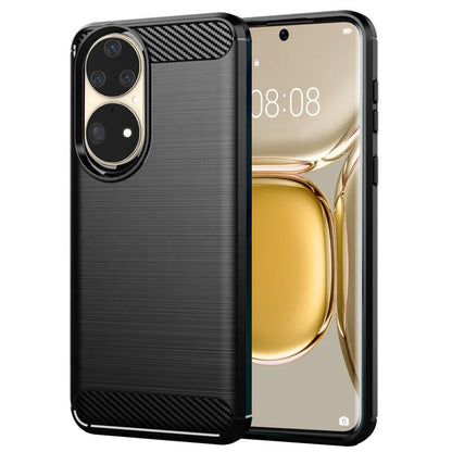 Coque pour Huawei P50 Pro, Techsuit, Carbone, Noire
