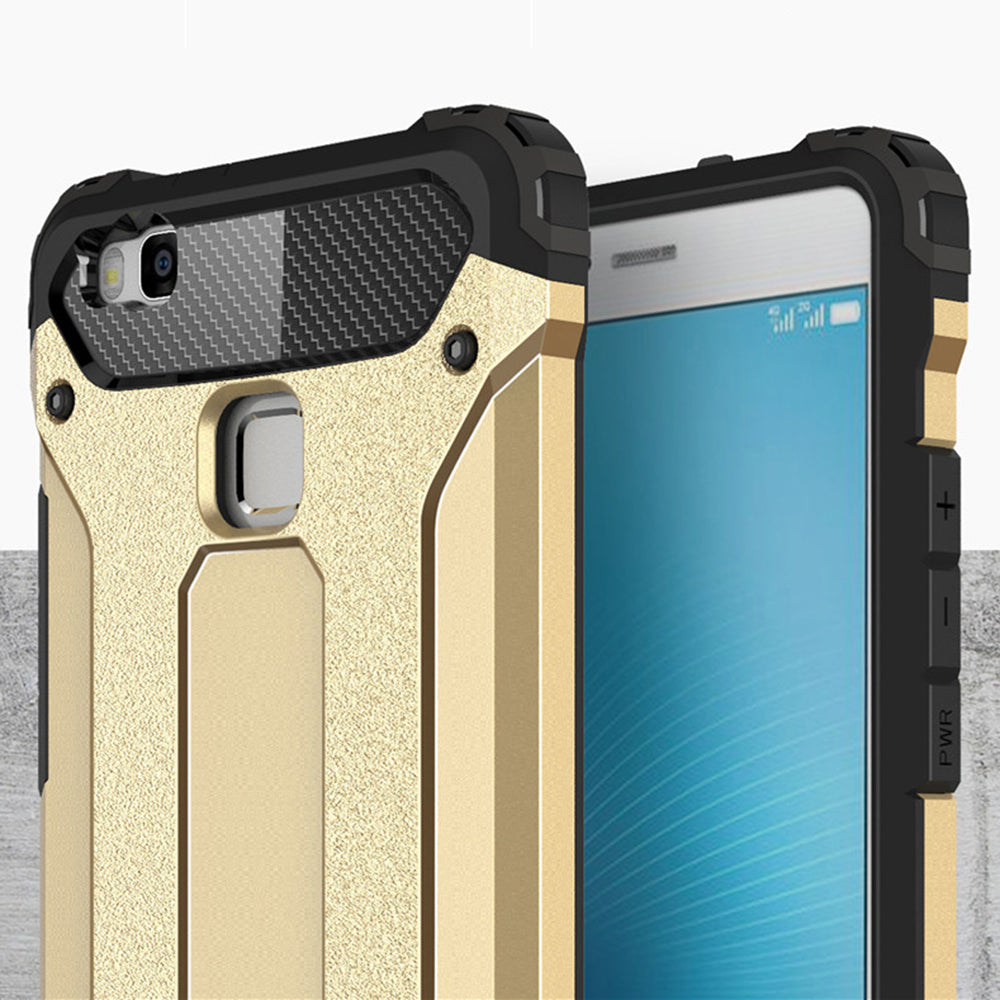 Coque pour Huawei P9 lite (2016), Techsuit, Hybrid Armor, Noire