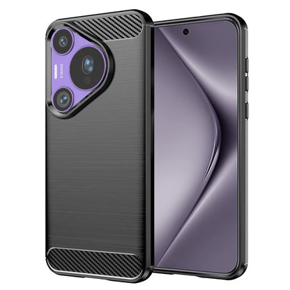 Hülle für Huawei Pura 70 Pro, Techsuit, Carbon, Schwarz