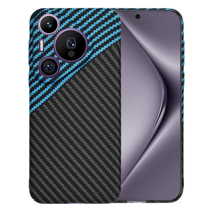 Coque pour Huawei Pura 70 Pro, Techsuit, Carbonite FiberShell, Noir Bleu
