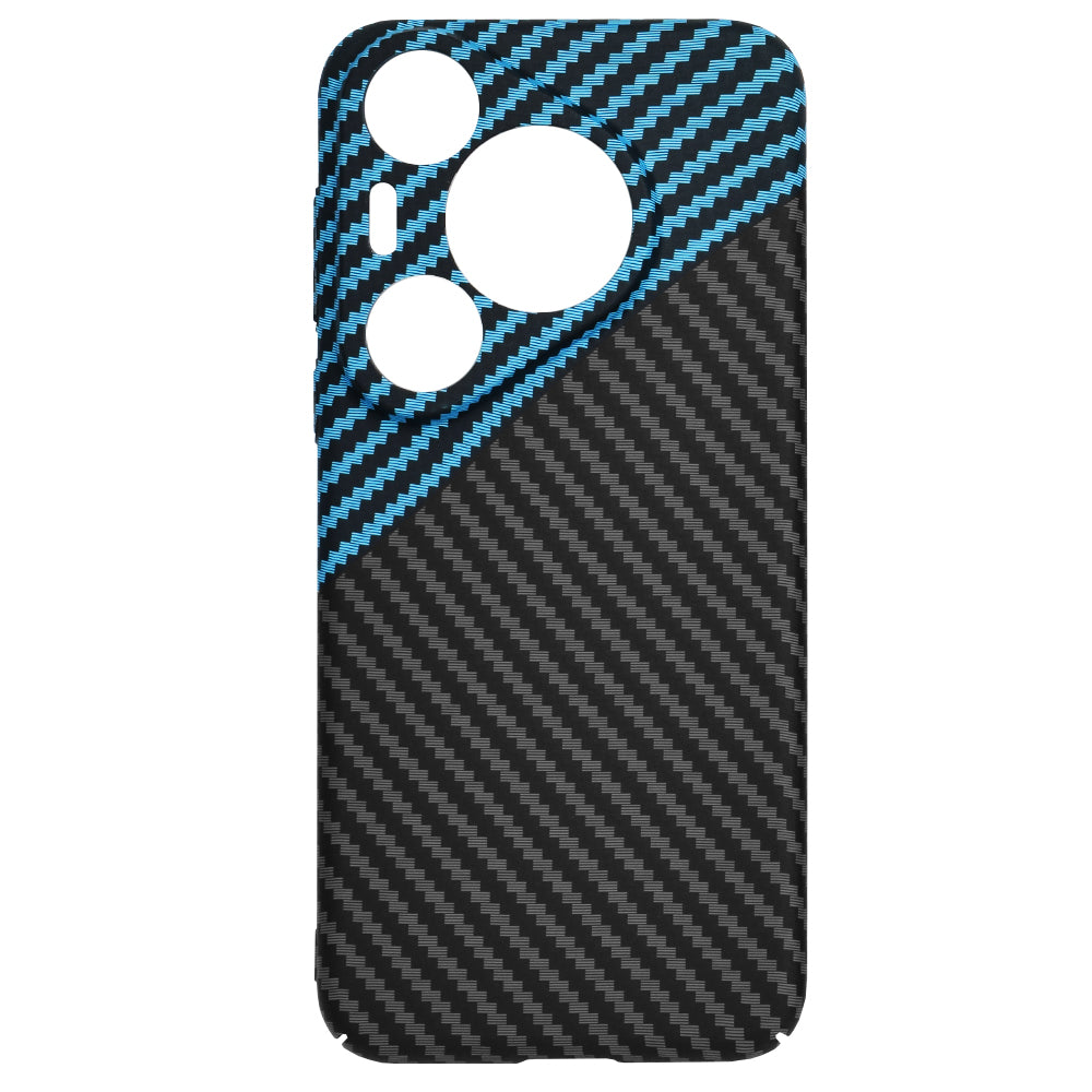 Coque pour Huawei Pura 70 Pro, Techsuit, Carbonite FiberShell, Noir Bleu