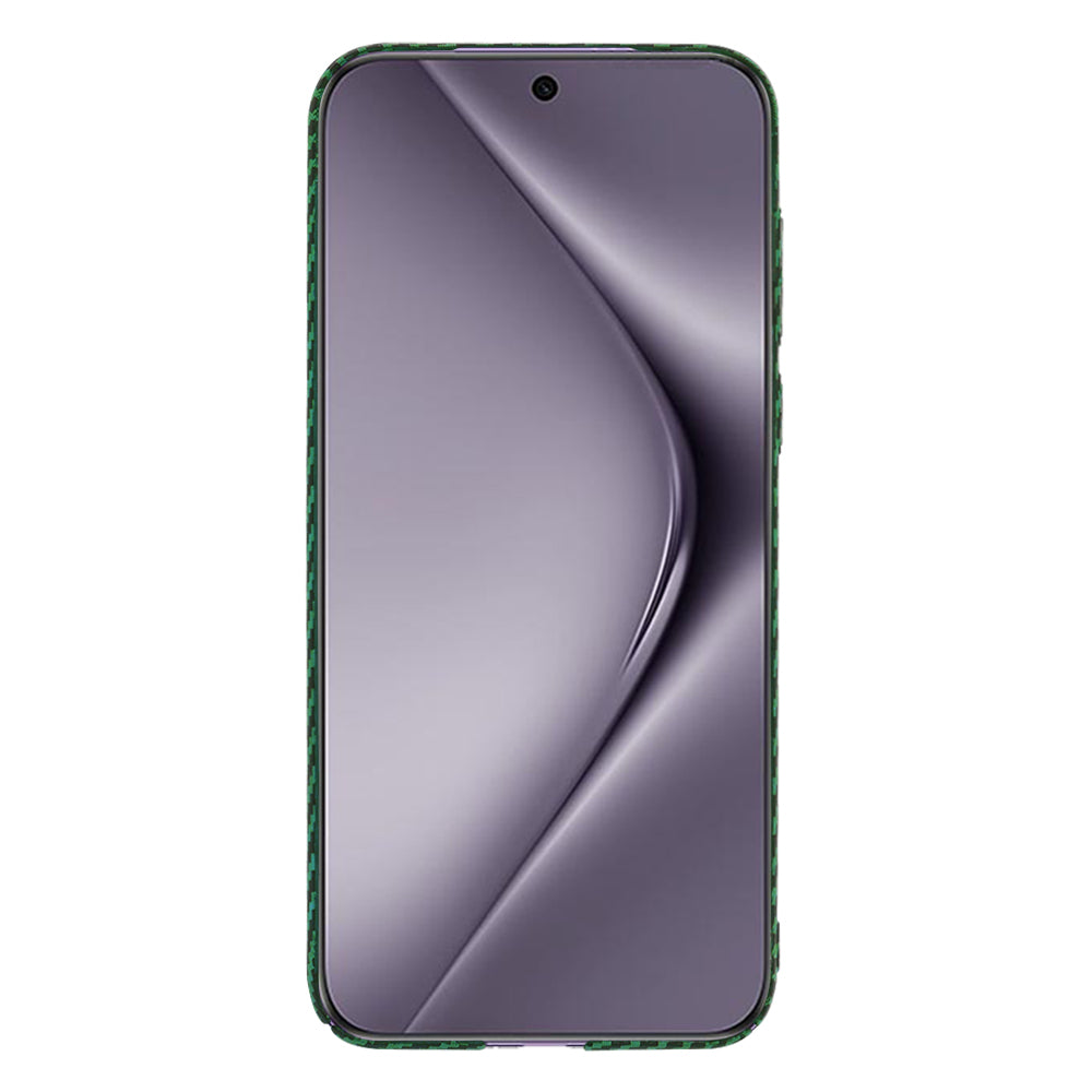 Custodia per Huawei Pura 70 Pro, Techsuit, Carbonite FiberShell, Verde