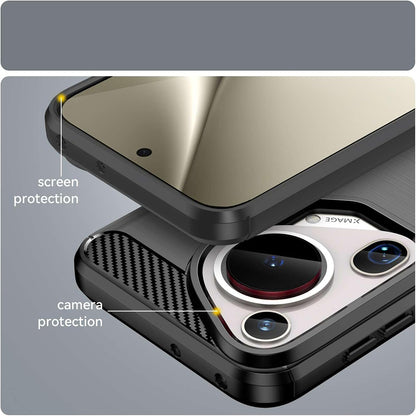 Hülle für Huawei Pura 70 Ultra, Techsuit, Carbon, Schwarz