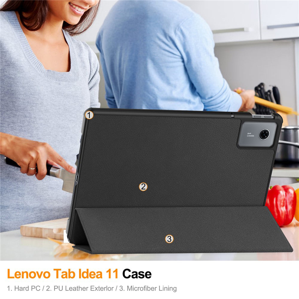 Custodia per Lenovo Idea Tab 11, Techsuit, FoldPro, Nera