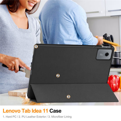 Custodia per Lenovo Idea Tab 11, Techsuit, FoldPro, Nera