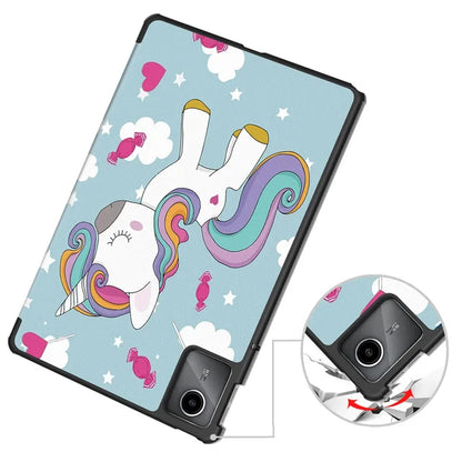 Hülle für Lenovo Tab M11, Techsuit, FoldPro Unicorn, Mehrfarbig