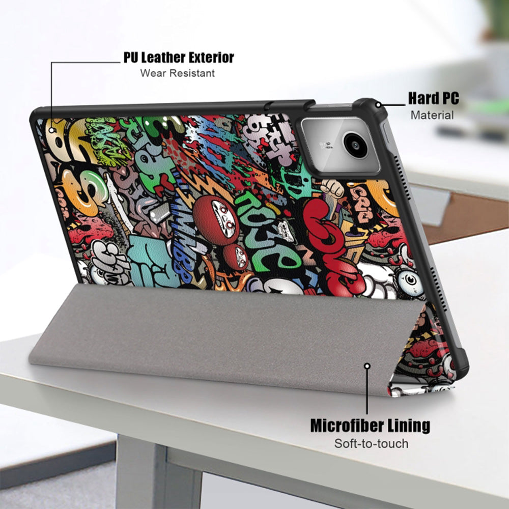 Étui pour Lenovo Tab M11, Techsuit, FoldPro Urban Vibe, Multicolore