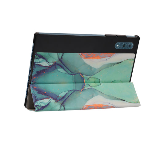 Housse pour Lenovo Yoga Tab Plus, Techsuit, FoldPro Green Time, Multicolore