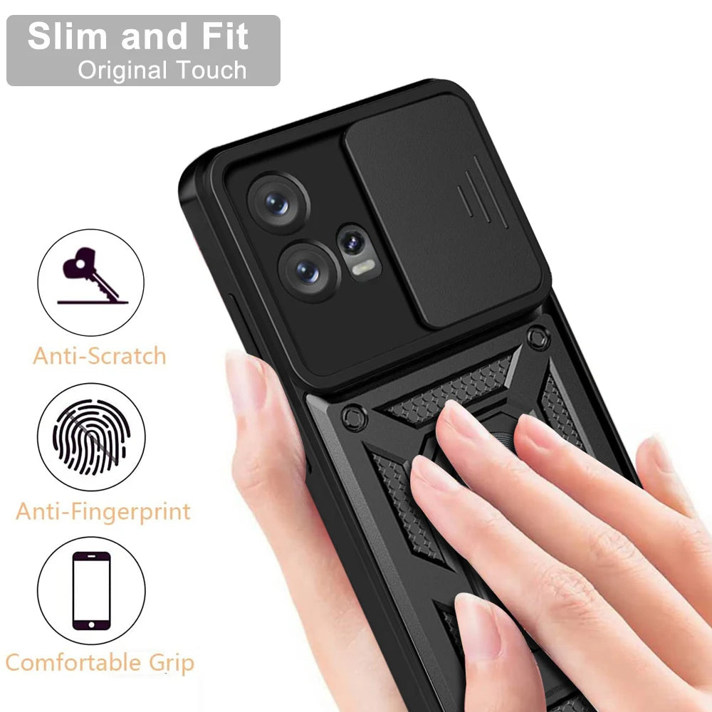 Custodia per Motorola Edge 30 Fusion, Techsuit, CamShield, Nera