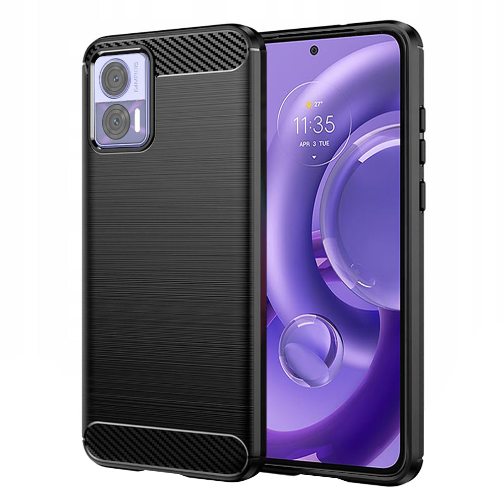 Custodia per Motorola Edge 30 Neo, Techsuit, Carbonio, Nera