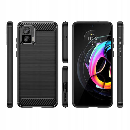 Custodia per Motorola Edge 30 Neo, Techsuit, Carbonio, Nera