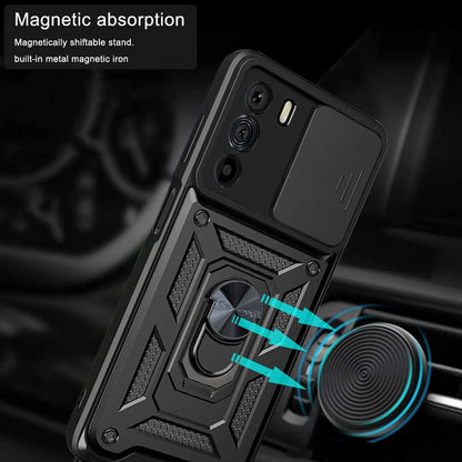 Coque pour Motorola Edge 30, Techsuit, CamShield, Noire