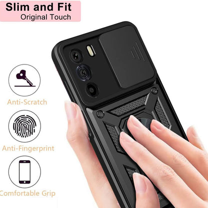 Coque pour Motorola Edge 30, Techsuit, CamShield, Noire