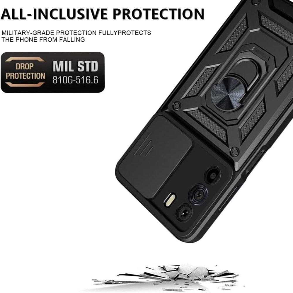 Coque pour Motorola Edge 30, Techsuit, CamShield, Noire