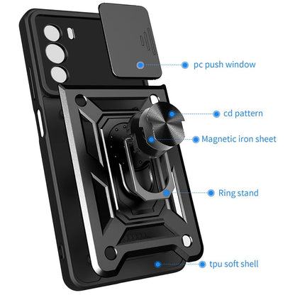 Coque pour Motorola Edge 30, Techsuit, CamShield, Noire
