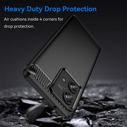 Custodia per Motorola Edge 40 Neo, Techsuit, Carbonio, Nera
