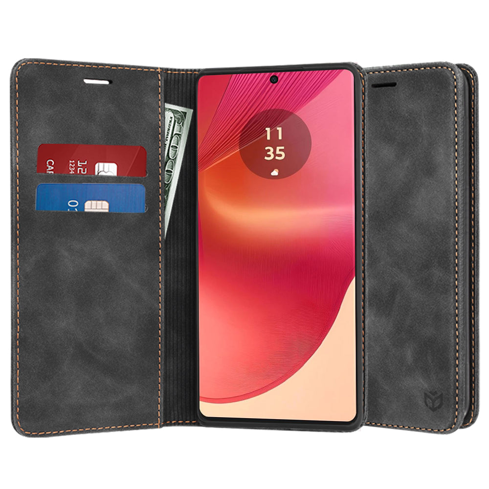 Custodia per Motorola Edge 50 Fusion, Techsuit, Confy, Nera