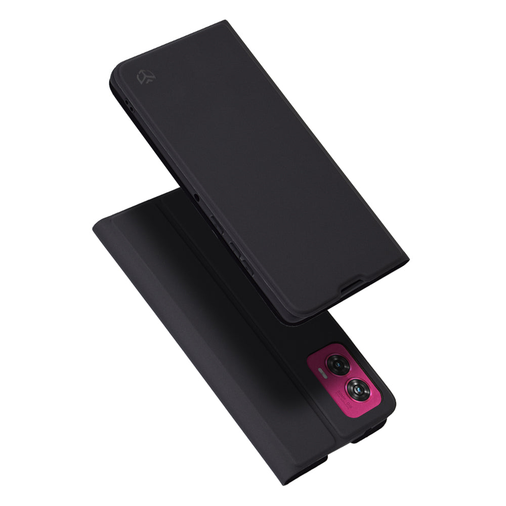 Custodia per Motorola Edge 50 Fusion, Techsuit, Magskin Book, Nera