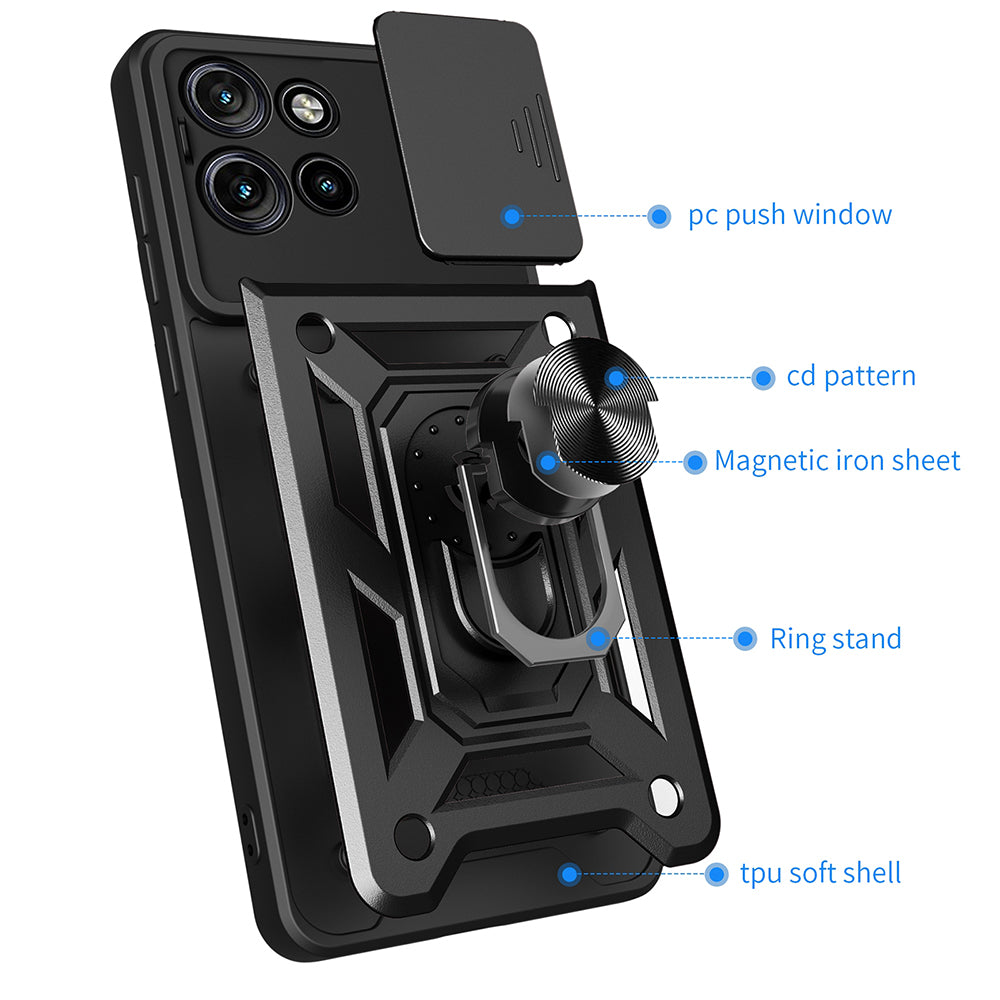 Custodia per Motorola Edge 50 Neo, Techsuit, CamShield, Nera