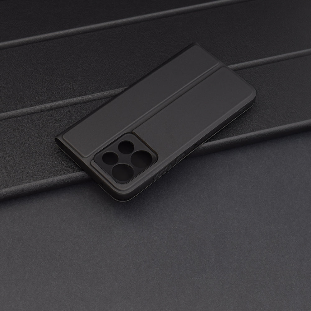 Coque pour Motorola Edge 50 Neo, Techsuit, Magskin Book, Noire