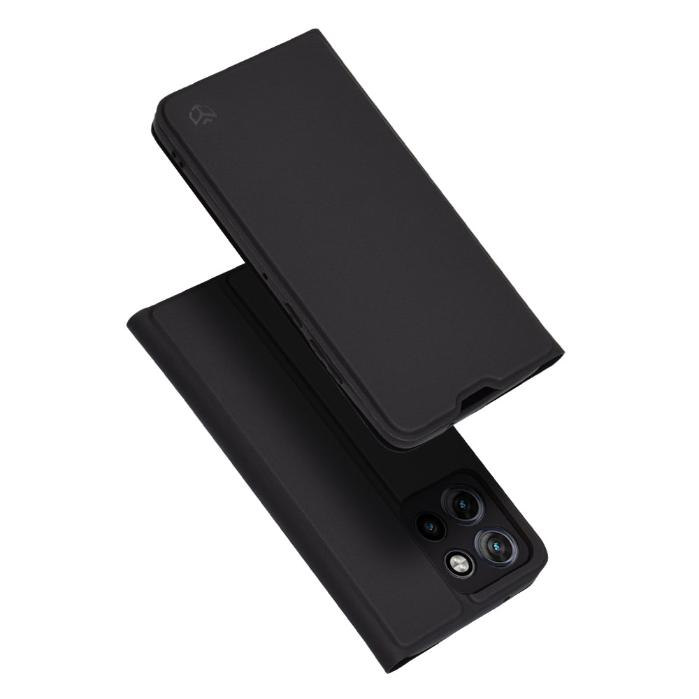 Coque pour Motorola Edge 50 Neo, Techsuit, Magskin Book, Noire