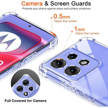 Custodia per Motorola Edge 50 Neo, Techsuit, Shockproof Clear, Trasparente