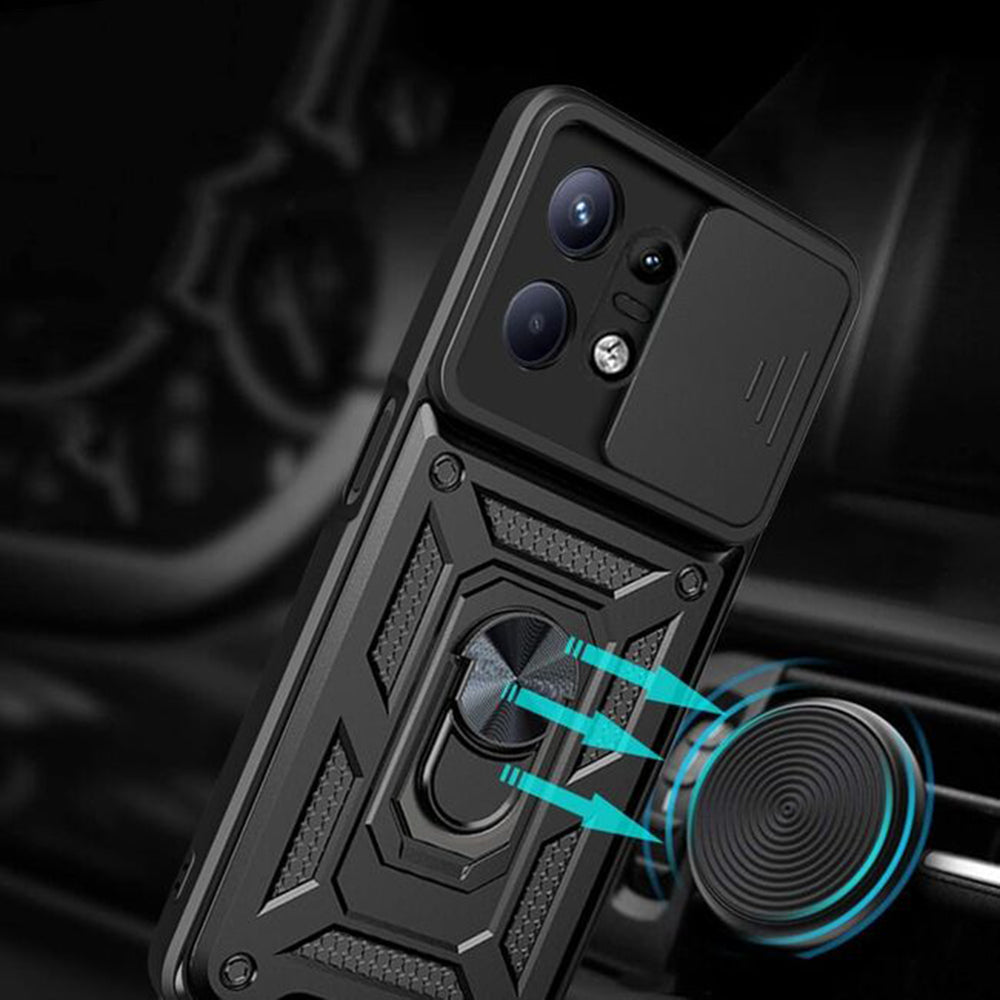 Custodia per Motorola Edge 50 Pro, Techsuit, CamShield, Nera