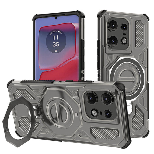 Coque pour Motorola Edge 50 Pro, Techsuit, Carbon Shield Pro, Fumée