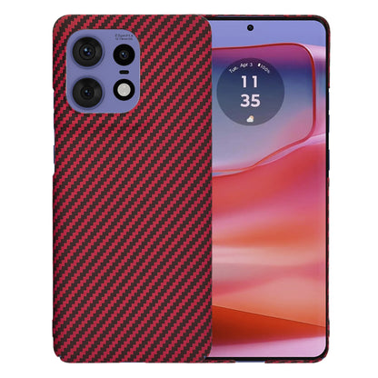 Coque pour Motorola Edge 50 Pro, Techsuit, Carbonite FiberShell, Rouge
