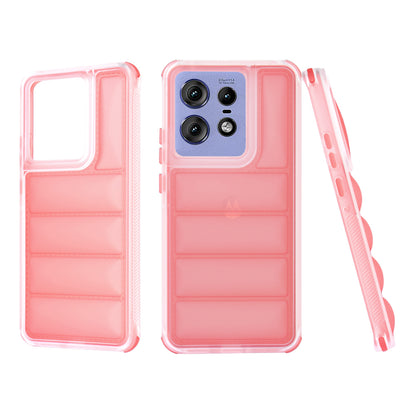 Case for Motorola Edge 50 Pro, Techsuit, Wave Shield, Red