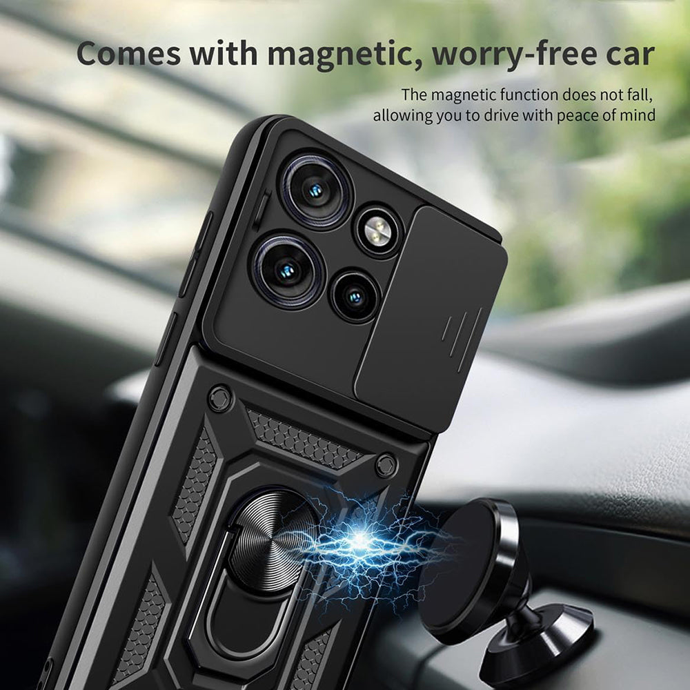 Custodia per Motorola Edge 50, Techsuit, CamShield, Nera