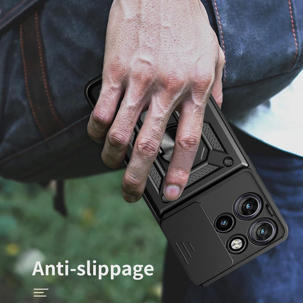 Custodia per Motorola Edge 50, Techsuit, CamShield, Nera
