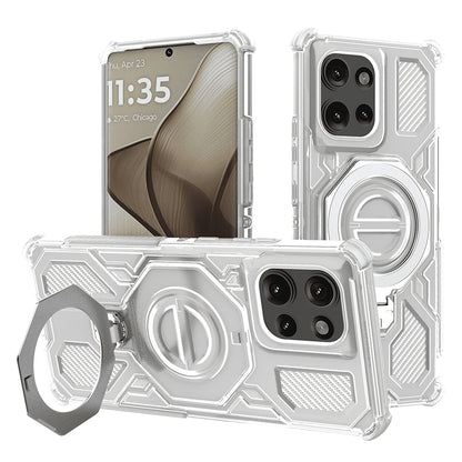 Coque pour Motorola Edge 50, Techsuit, Carbon Shield Pro, Blanc