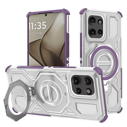 Coque pour Motorola Edge 50, Techsuit, Carbon Shield Pro, Violet