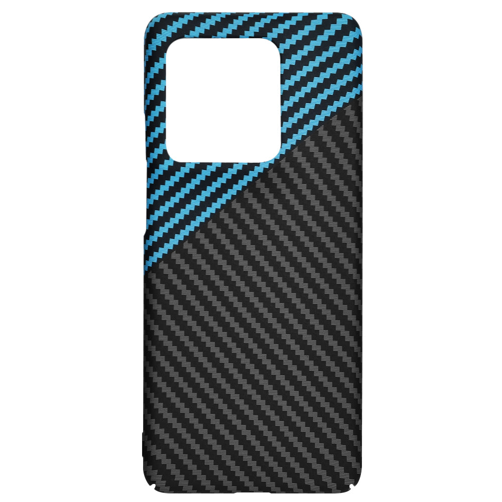 Hülle für Motorola Edge 50 Ultra, Techsuit, Carbonite FiberShell, Schwarz Blau