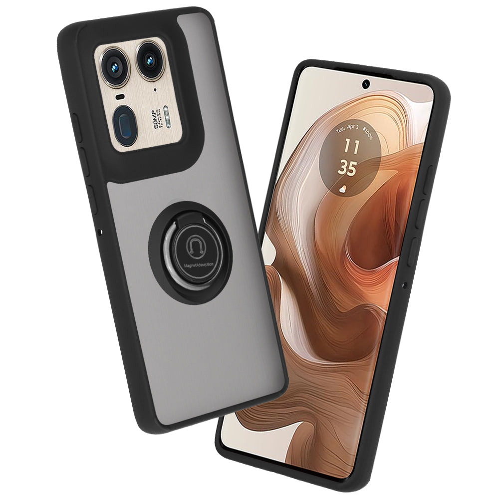 Custodia per Motorola Edge 50 Ultra, Techsuit, Glinth, Nera