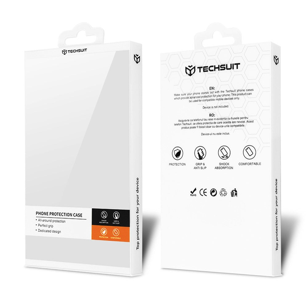 Hülle für Motorola Edge 60 Fusion / Edge 60, Techsuit, Carbon Shield Pro, Weiß