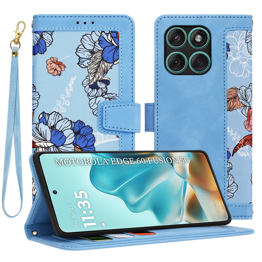 Custodia per Motorola Edge 60 Fusion / Edge 60, Techsuit, FlipCraft, Blu