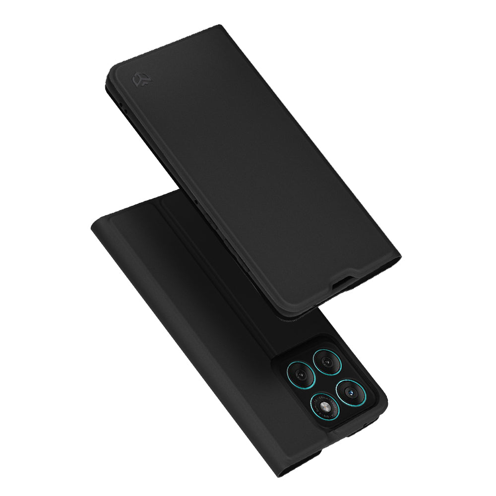 Custodia per Motorola Edge 60 Fusion / Edge 60, Techsuit, Magskin Book, Nera